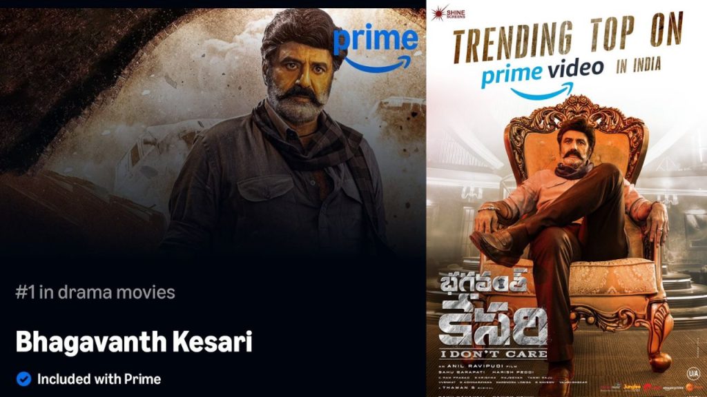 Bhagavanth Kesari Hits No 1 On Amezon Prime Ott