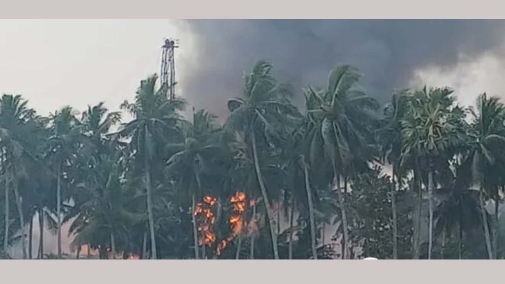 Massive Gas Leak Occurred From Ongc Well In Konaseema