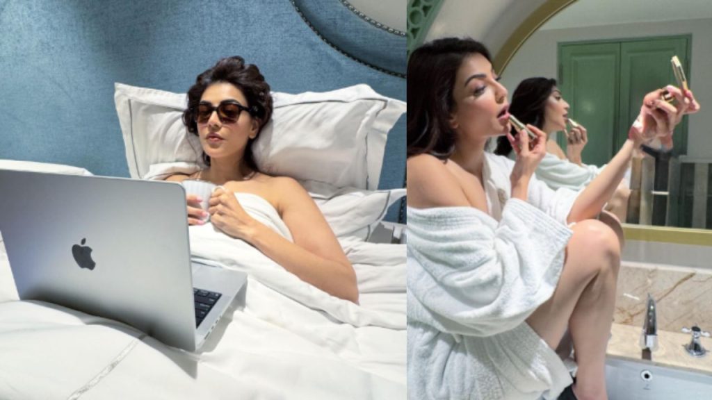 Kajal Aggarwal New Year 2026 New Look Bedroom Photos Viral
