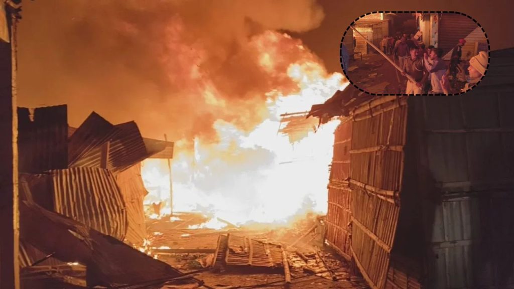 Massive Fire Accident In Katihar Bihar 500 Shops Gutted In Kursela Market Blaze