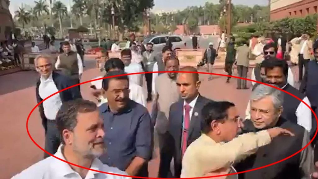 Rahul Gandhi Vs Ministers In Interesting Scene Near Parliament