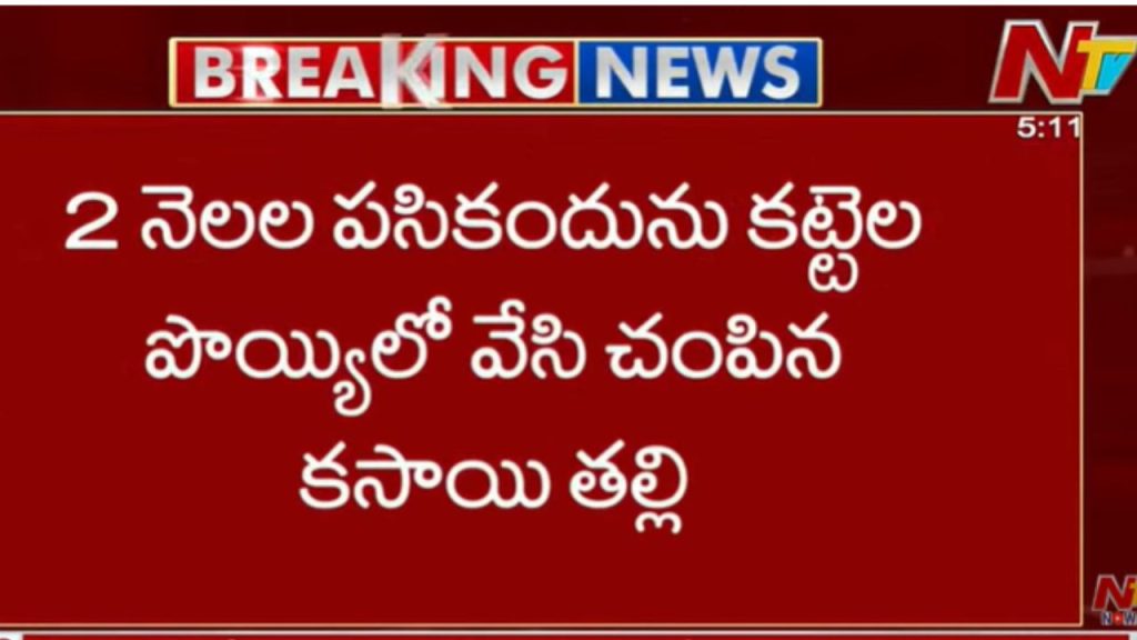 Shocking Incident Mother Kill 2 Month Old Child In Hyderabads Baurampet