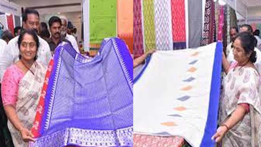 Apco Launches 50 Discount Handloom Sale At Ap Secretariat Venkatagiri Gadwal Uppada Sarees Available