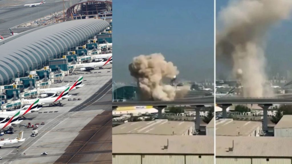 Drone Attack Near Dubai International Airport Causes Fire Flight Operations Disrupted