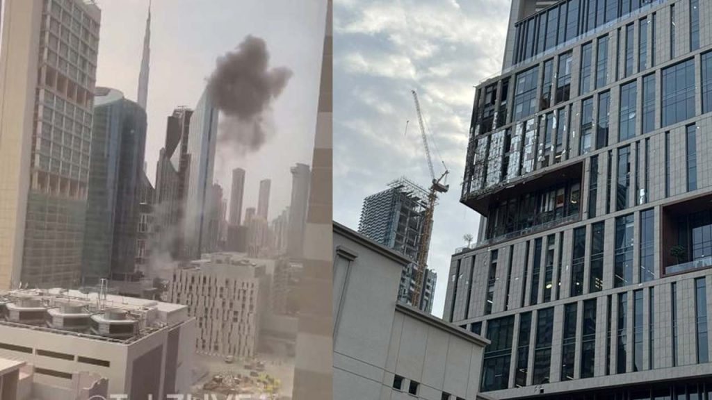 Iran Drone Strike On Dubai Financial Building Viral Video