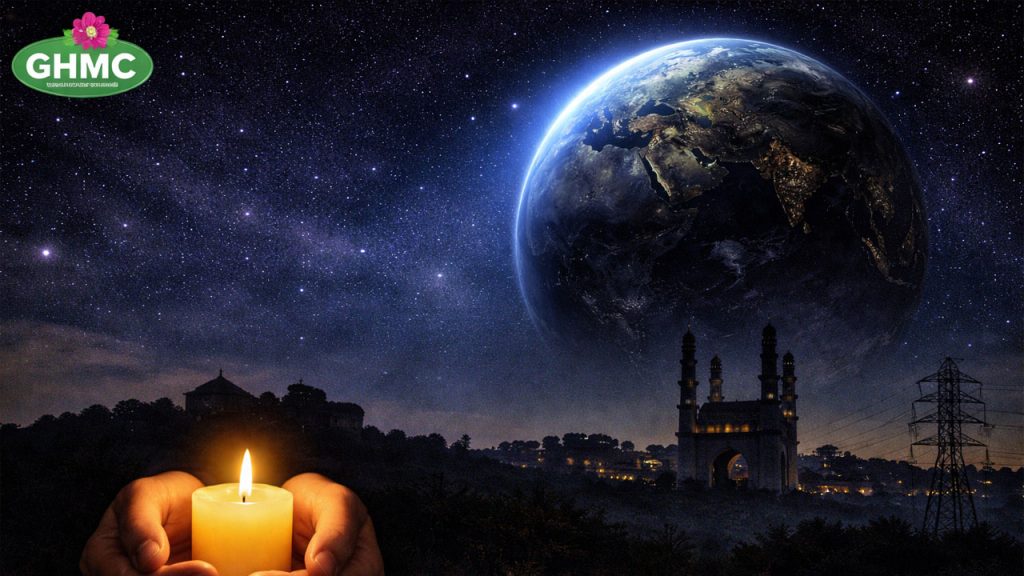 Ghmc Earth Hour 2026 Hyderabad Lights Off Environment Awareness