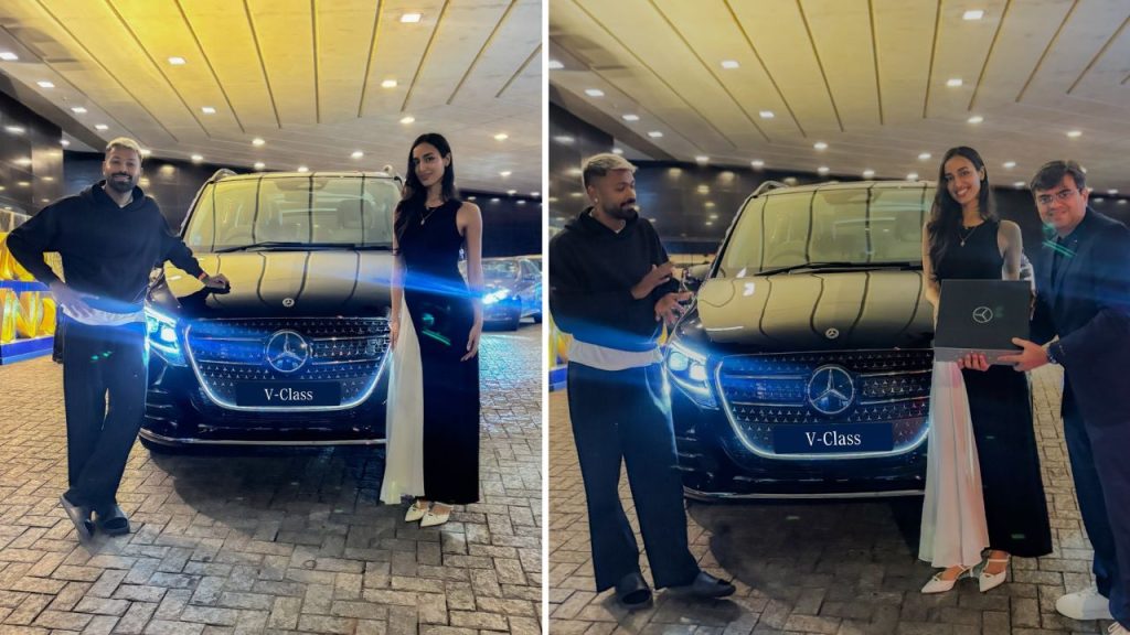 Hardik Pandya Gifts Rs 1 7 Crore Mercedes Benz V Class To Girlfriend Photos Go Viral