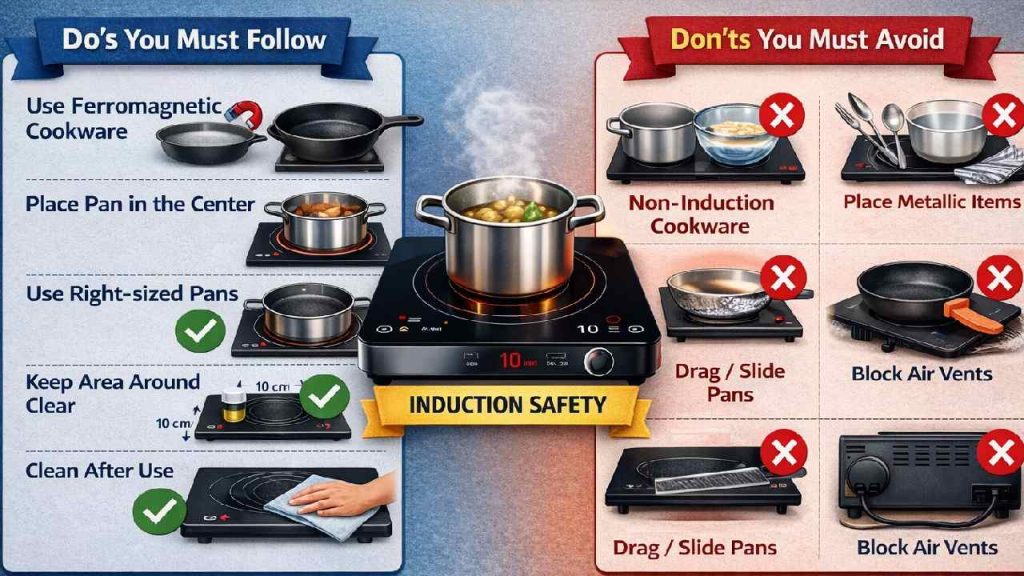 Induction Cooktop Safety 5 Must Do Tips And 5 Mistakes To Avoid For Safer Cooking