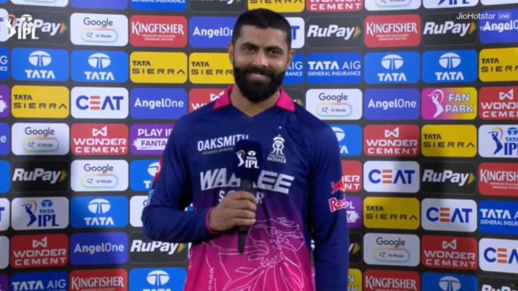 Ipl 2026 Ravindra Jadeja Says Pink Suits Me After Rr Debut Explains Shivam Dube Dismissal