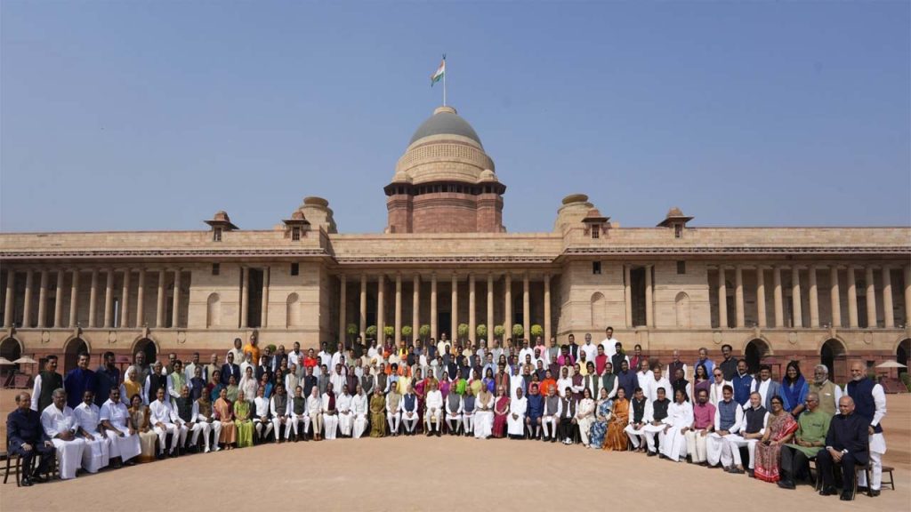 Pm Modi And Sonia Gandhi In One Frame Viral Photo From Rajya Sabha Farewell Event