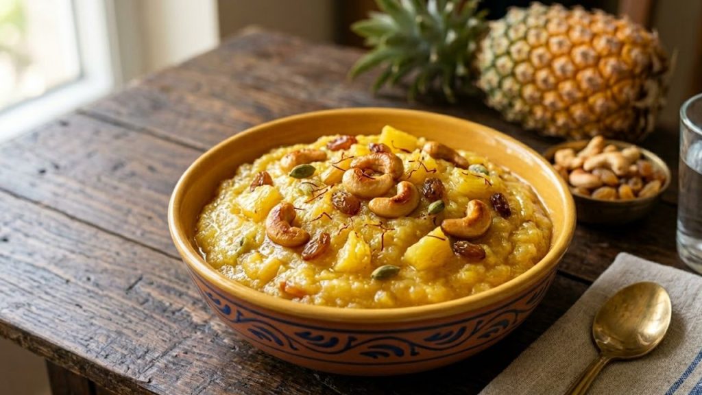 Pineapple Rava Kesari Recipe Soft Melt In Mouth Sweet Without Artificial Flavours