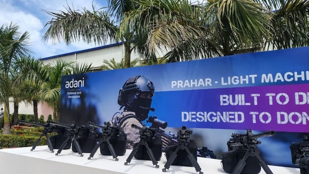 Indian Army Receives Prahar Lmg Adani Defence Iwi Make In India