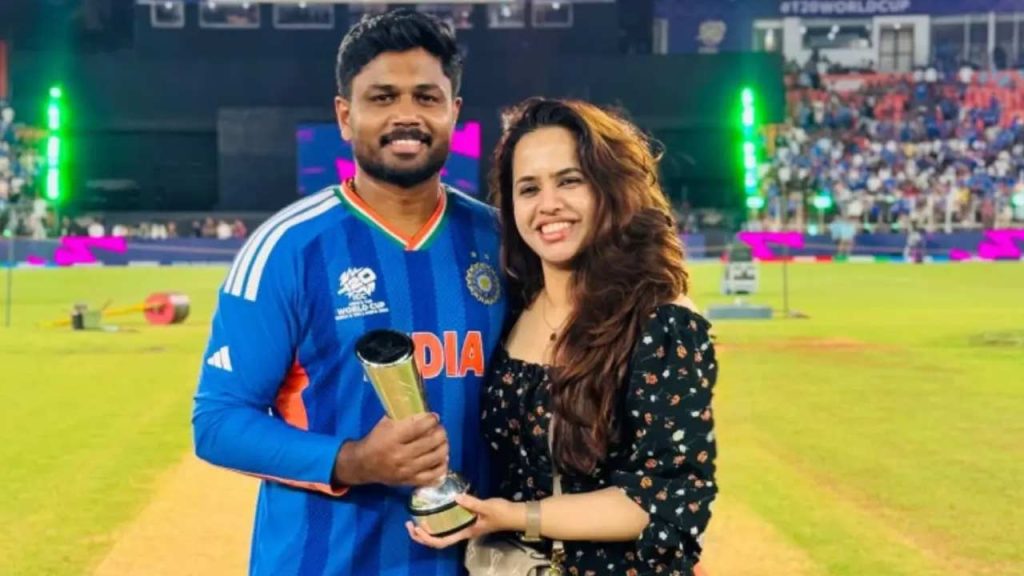 Sanju Samson Emotional Message Wife Charulatha T20 World Cup Win Kerala Government Reward