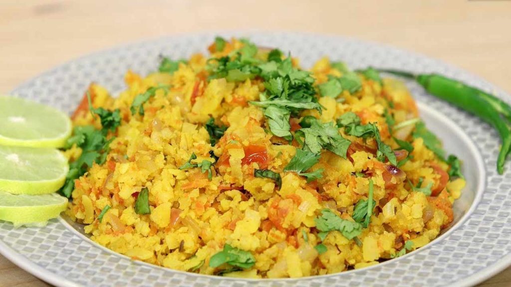 High Protein Soya Poha Recipe Healthy Breakfast Ready In 10 Minutes