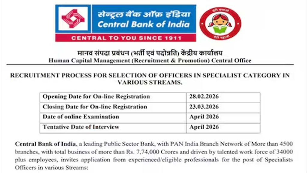Cbi So 2026 Qualifications Age Salary Selection Process Complete Details