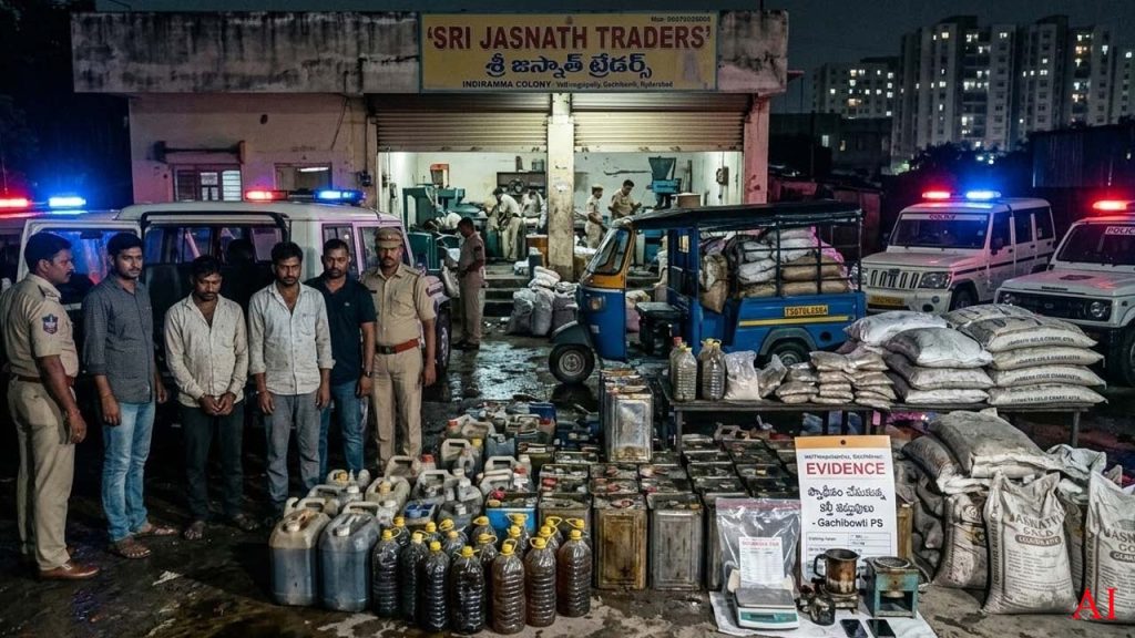 Adulterated Food Racket Busted Gachibowli Cooking Oil Wheat Flour