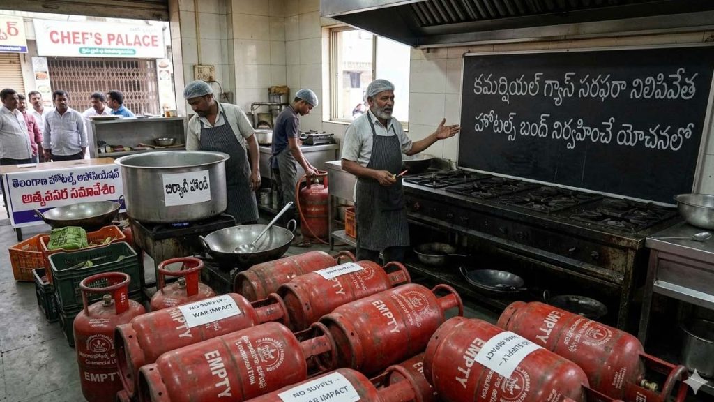 Telangana Hotels Strike Commercial Gas Shortage