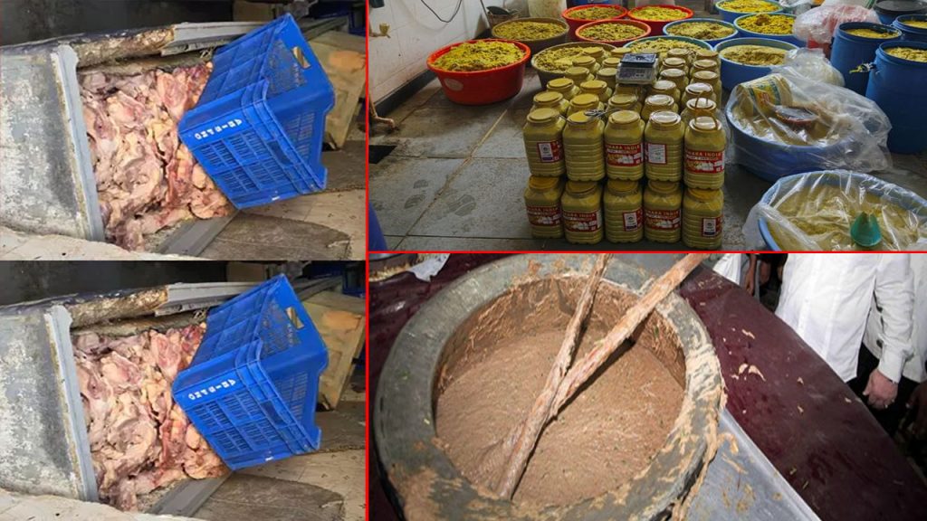 Hyderabad Food Adulteration Raids Rotten Meat Fake Ginger Garlic Paste