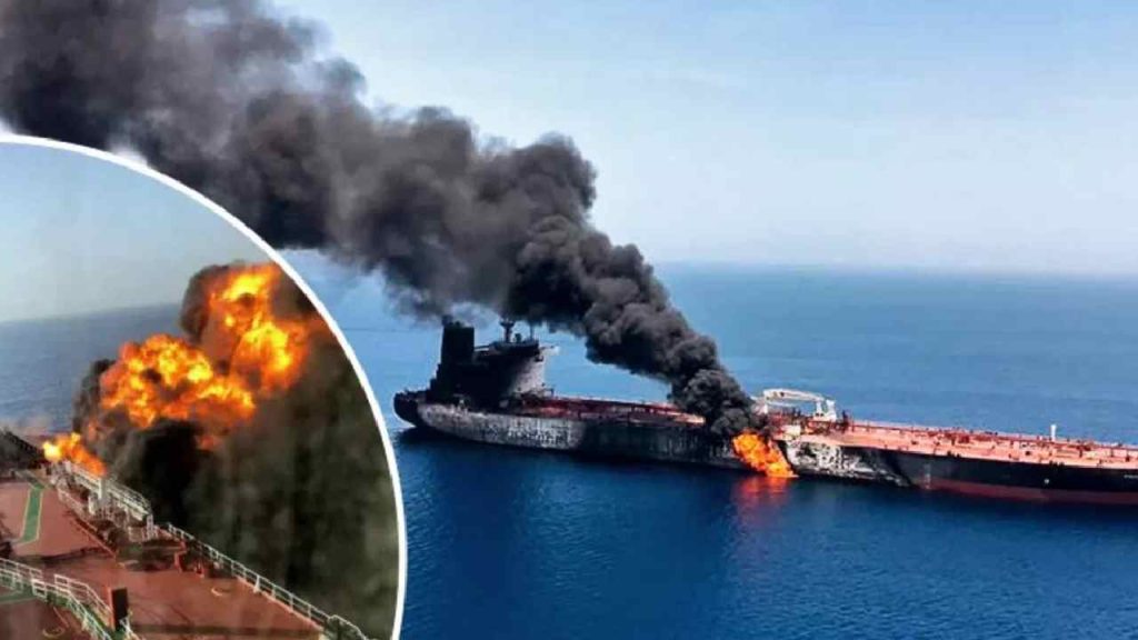 Iran Attacks Oil Tanker Skylight Oman Indian Crew Injured