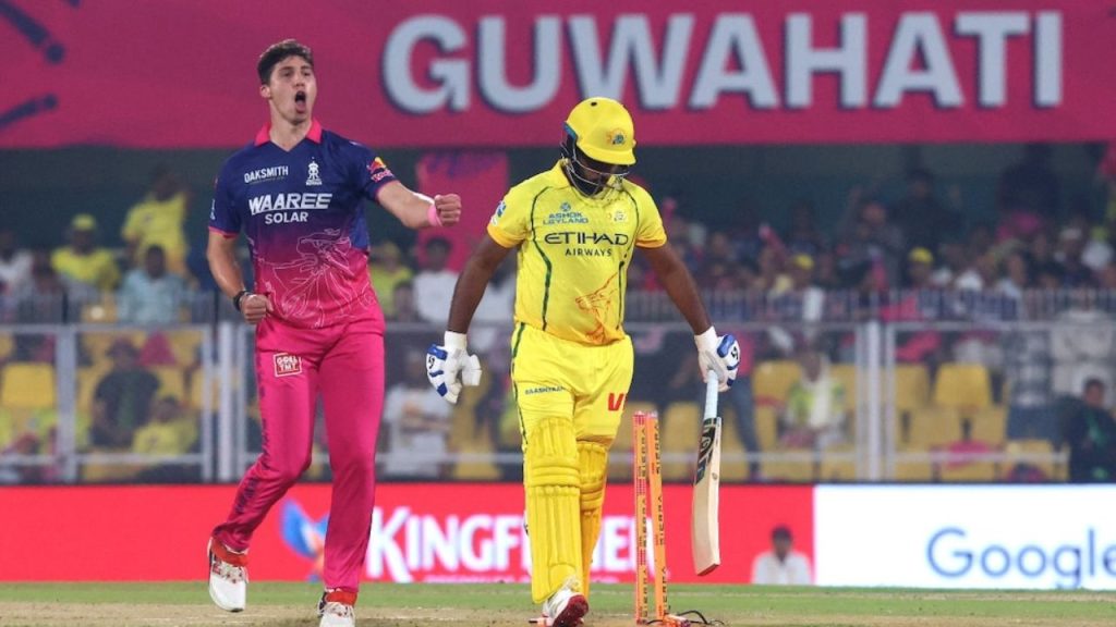 Ipl 2026 Sanju Samson Fails On Csk Debut Vs Rr Five Year Opening Match Streak Ends