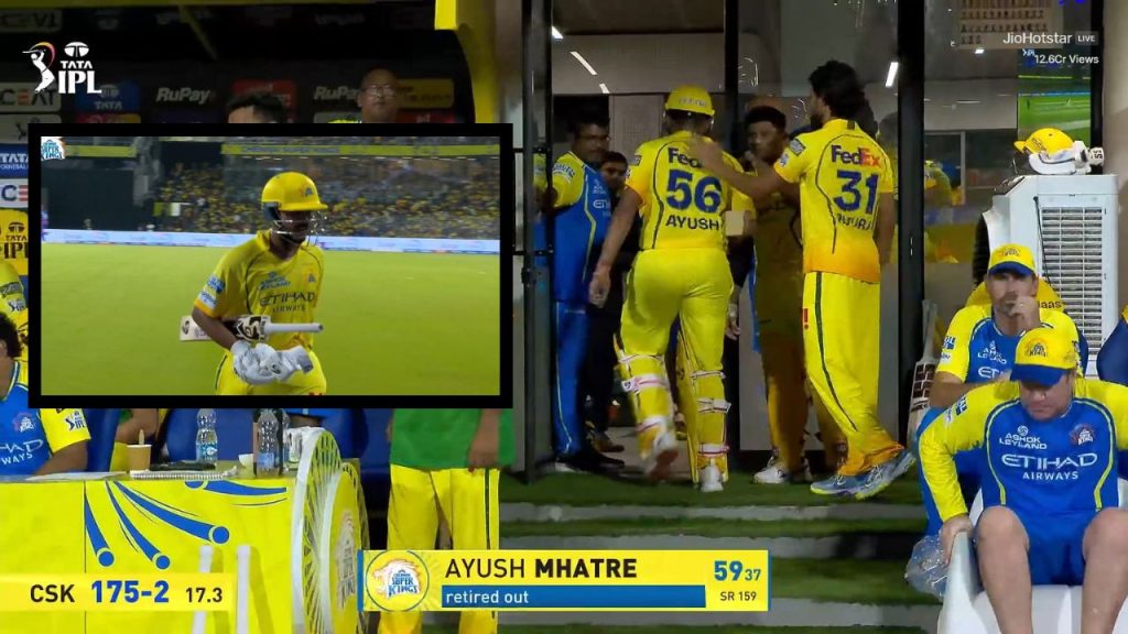Ayush Mhatre Retired Out Csk Tactical Move Explained In Match Vs Dc Ipl 2026
