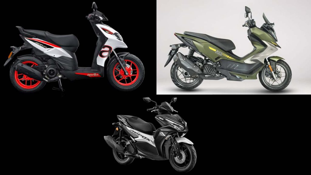 Hero Xoom Aprilia And Yamaha Aerox All Three Are Performance Oriented Maxi Scooters