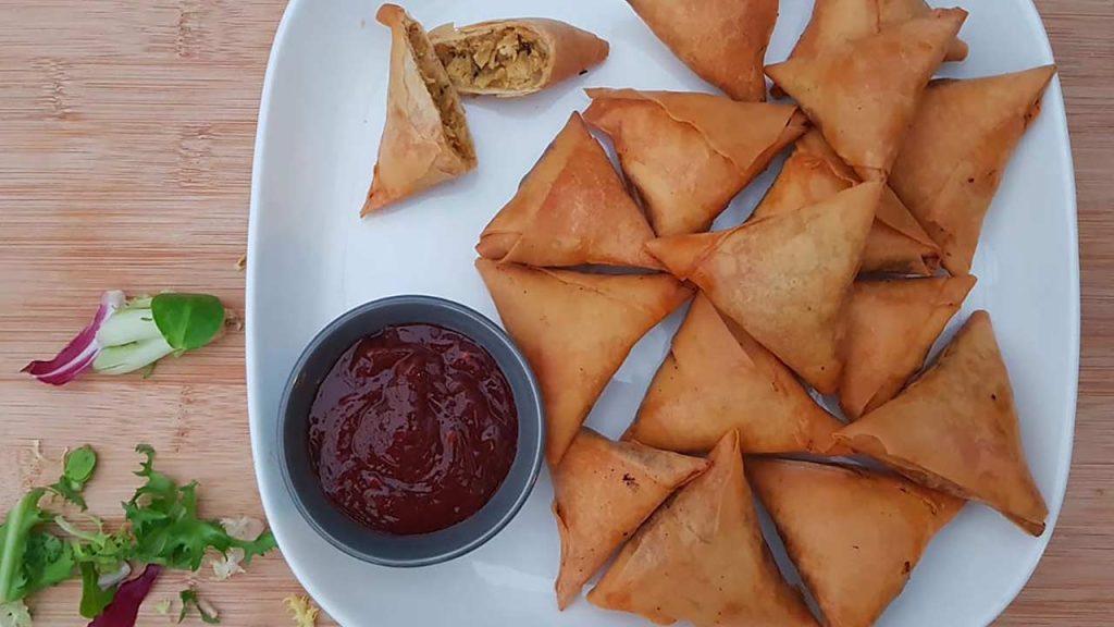 Crispy Chicken Samosa Recipe Homemade Evening Snack Step By Step