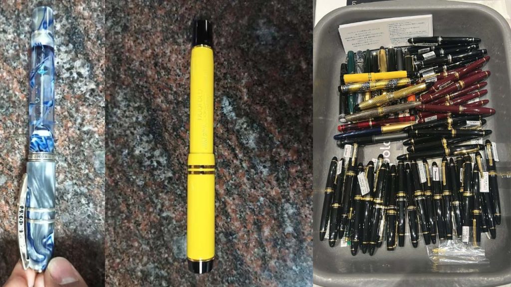 One Pen Costs %e2%82%b950000 61 High End Designer Pens Smuggled From Japan Caught In Ahmedabad
