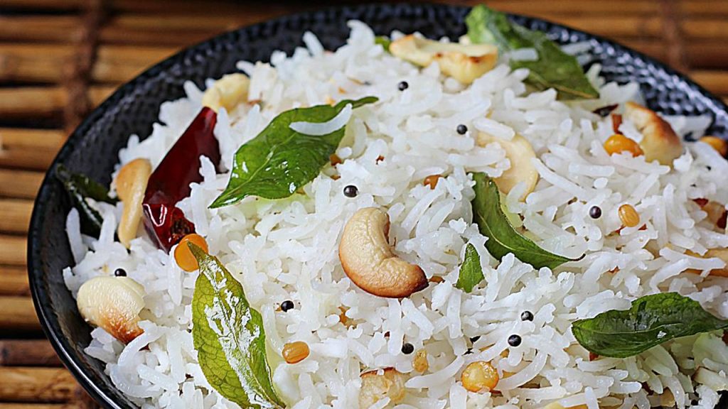 Easy Coconut Rice Recipe Quick Lunch Box South Indian