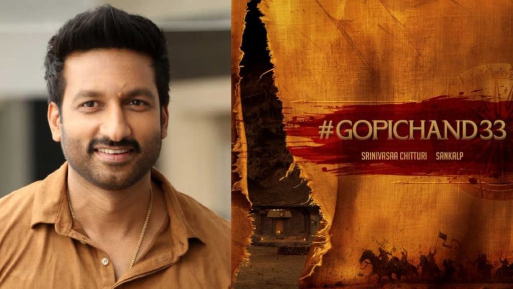 Gopichand 33 Movie Title Glimpse Official Update Sankalp Reddy