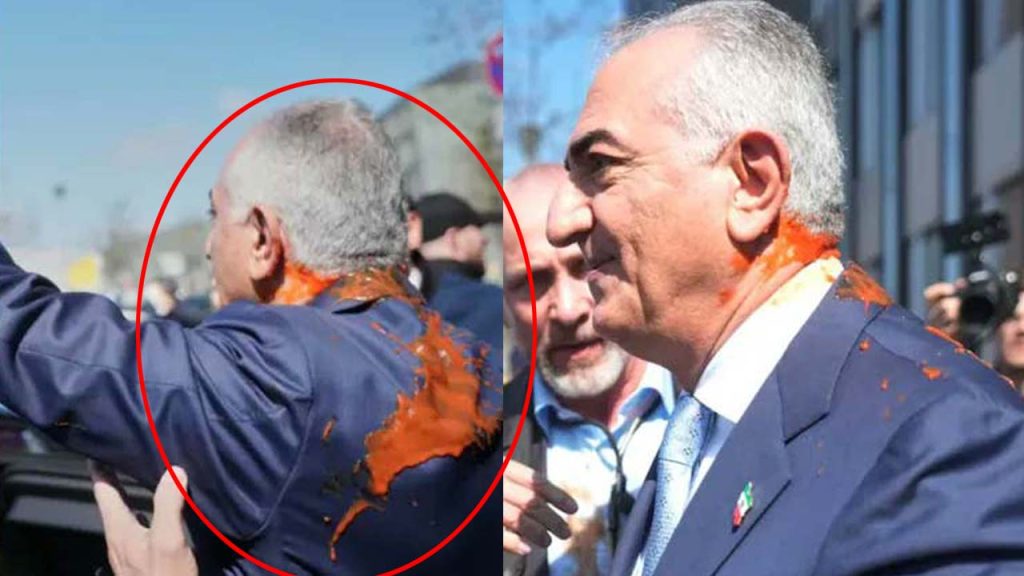 Iran Prince Reza Pahlavi Attacked Berlin Tomato Juice Incident