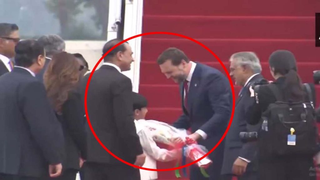 Jd Vance Welcomed By Child Islamabad Us Iran Talks Viral Video