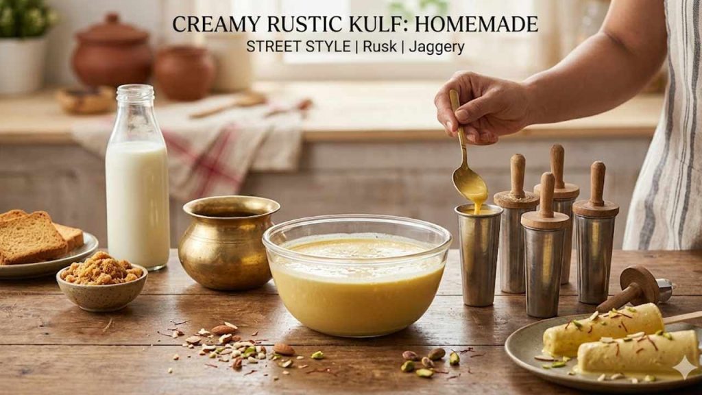 Creamy Street Style Kulfi Recipe At Home With Rusk Easy Summer Dessert