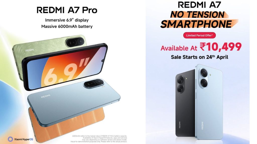 Redmi A7 A7 Pro Launched With Features Of 120hz Display Big Battery Hyperos Under Rs 11500