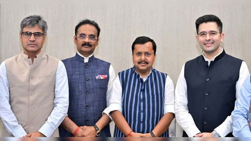 Aap Mps Merge Bjp Rajya Sabha Chairman Approval Bjp Strength Rises