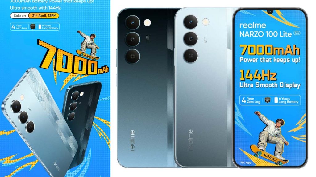 Realme Narzo 100 Lite 5g Launched 144hz Smooth Display 7000mah Battery
