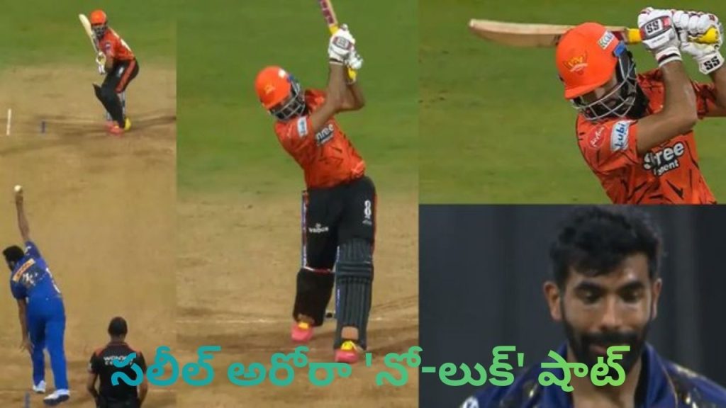 Salil Arora No Look Six Vs Bumrah Srh New Finisher Shocks Mumbai Indians In Ipl 2026