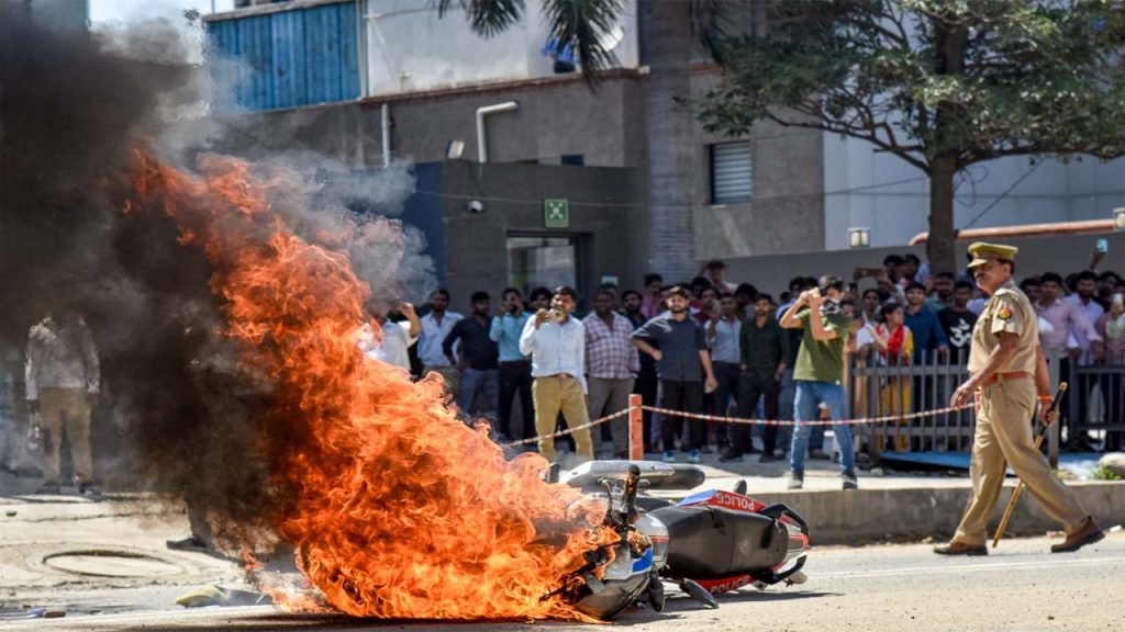 Noida Protest Violence Conspiracy Pakistan Angle Arrests Up Police