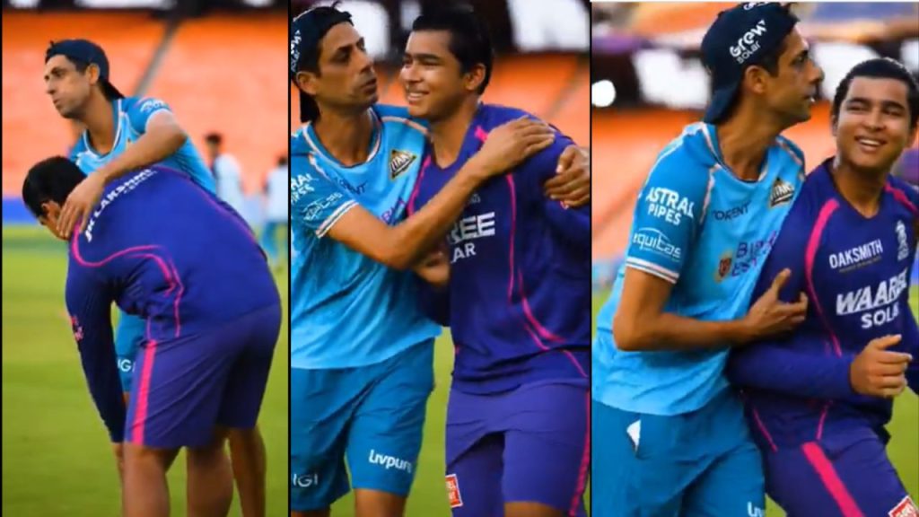 Vaibhav Sooryavanshi Impresses On And Off Field Touches Ashish Nehra Feet