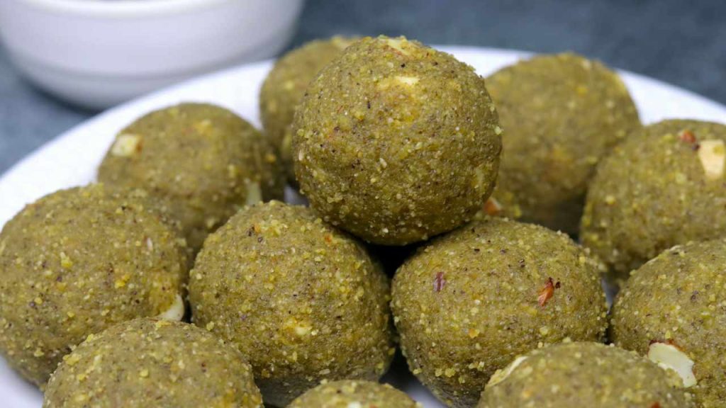 Green Moong Dal Laddu Healthy Protein Snack Recipe