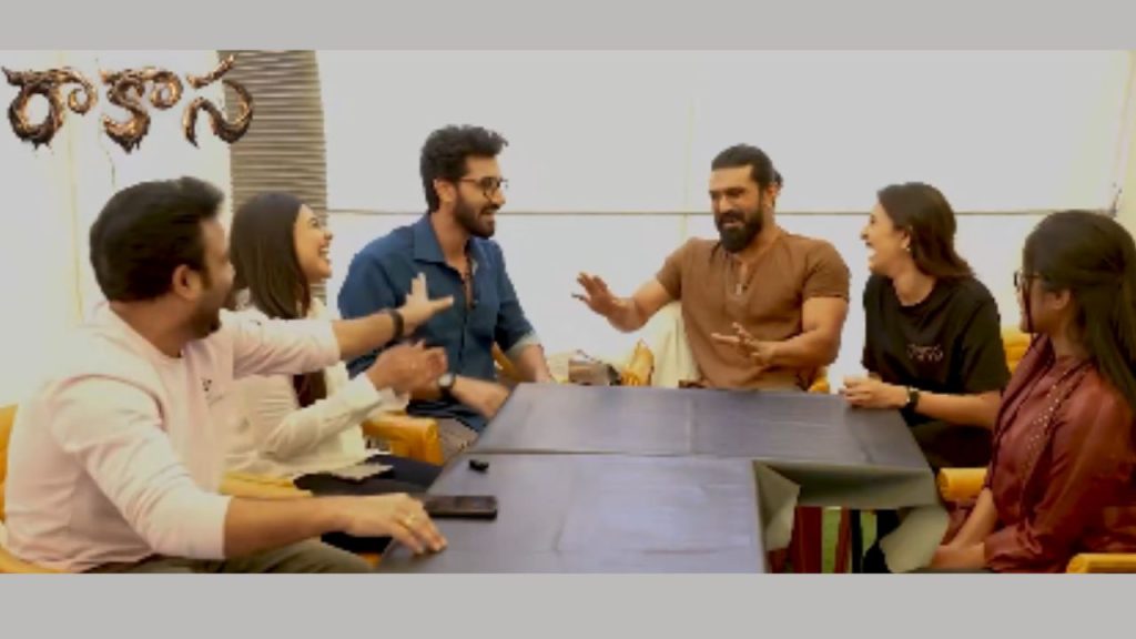 Ram Charan Meets Team Rakasa On Peddi Movie Sets Mega Boost