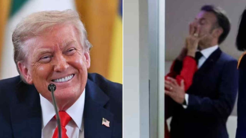 Trump Mocks Macron Brigitte Vietnam Slap Video Nato Iran War