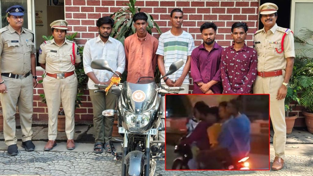 Five Youths Ride Recklessly On Pulsar Bike