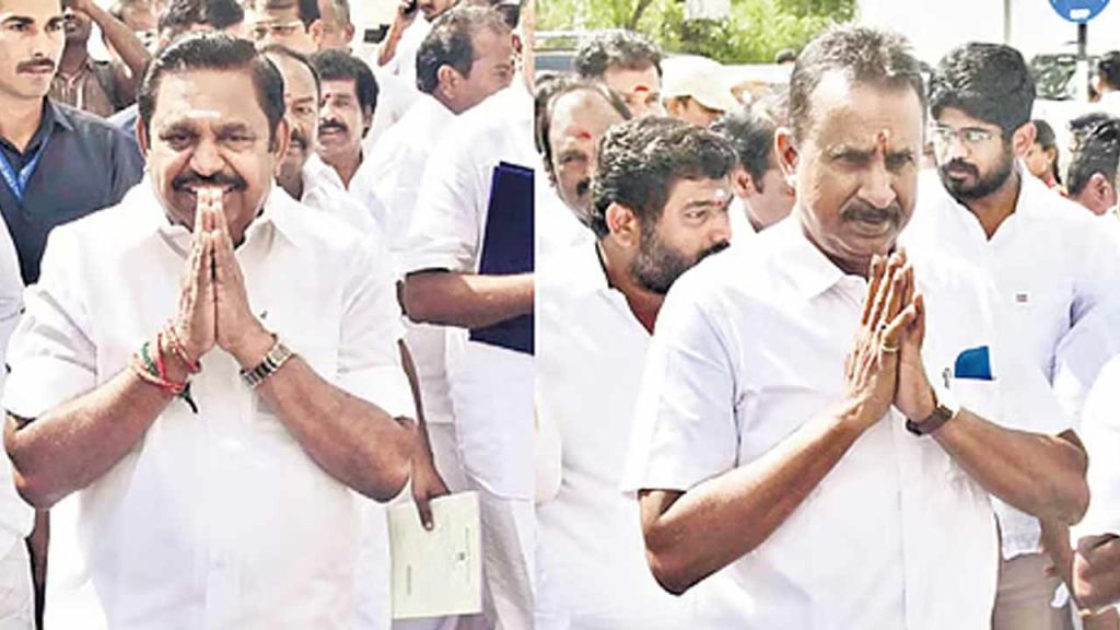 Aiadmk Crisis Deepens Eps And Velumani Factions Meet Tamil Nadu Speaker Separately