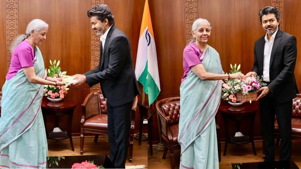 Cm Vijay Meets Nirmala Sitharaman Delhi Tamil Nadu Development Talks