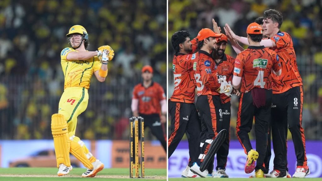Csk Vs Srh Brevis Blitz Powers Chennai To 180 Cummins Picks Three Wickets