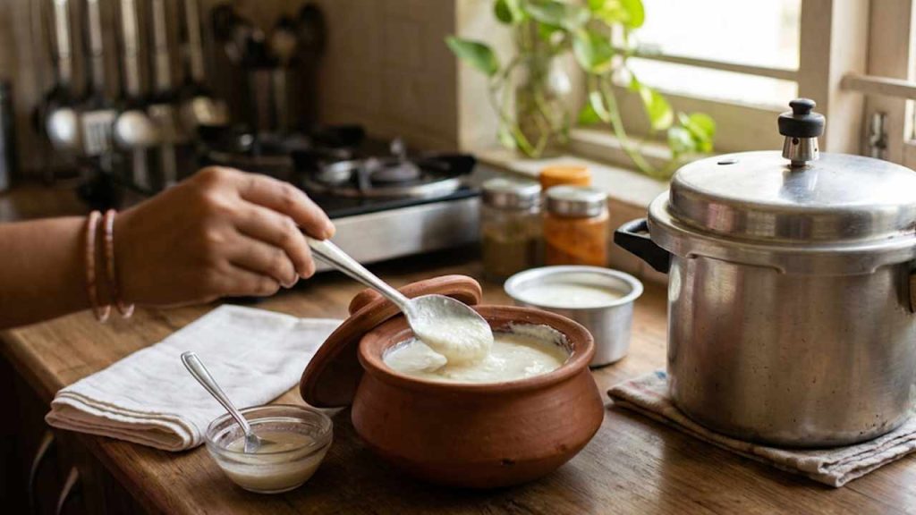 How To Set Thick Curd In 15 Minutes Using A Pressure Cooker