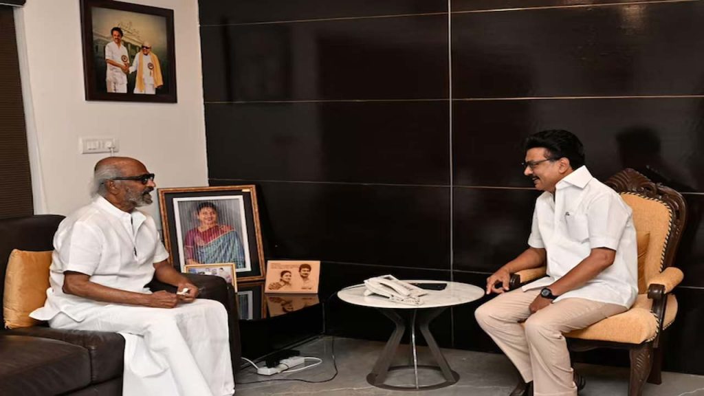 Rajinikanth Meets Mk Stalin After Dmk Defeat Support Visit Chennai