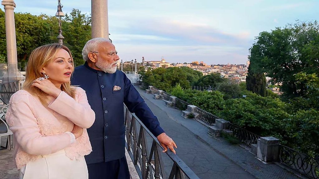 Modi Meloni Italy Tour Viral Photos Melody Video Social Media Buzz