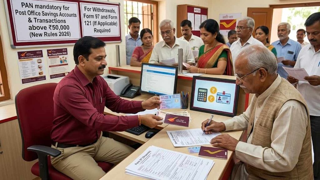 Post Office New Rules 2026 Pan Card Mandatory For Deposits And Withdrawals